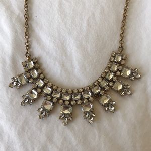 J. Crew Gold Crystal Necklace